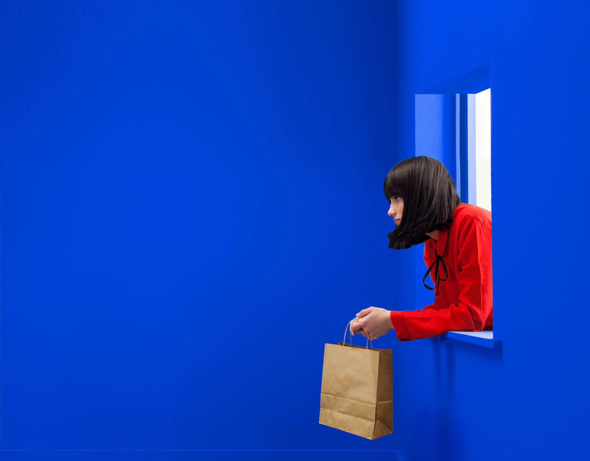 Woman holding bag