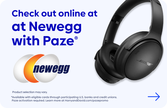 Check out online at Newegg with Paze.
