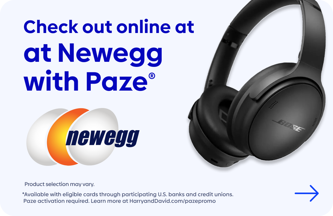 Check out online at Newegg with Paze