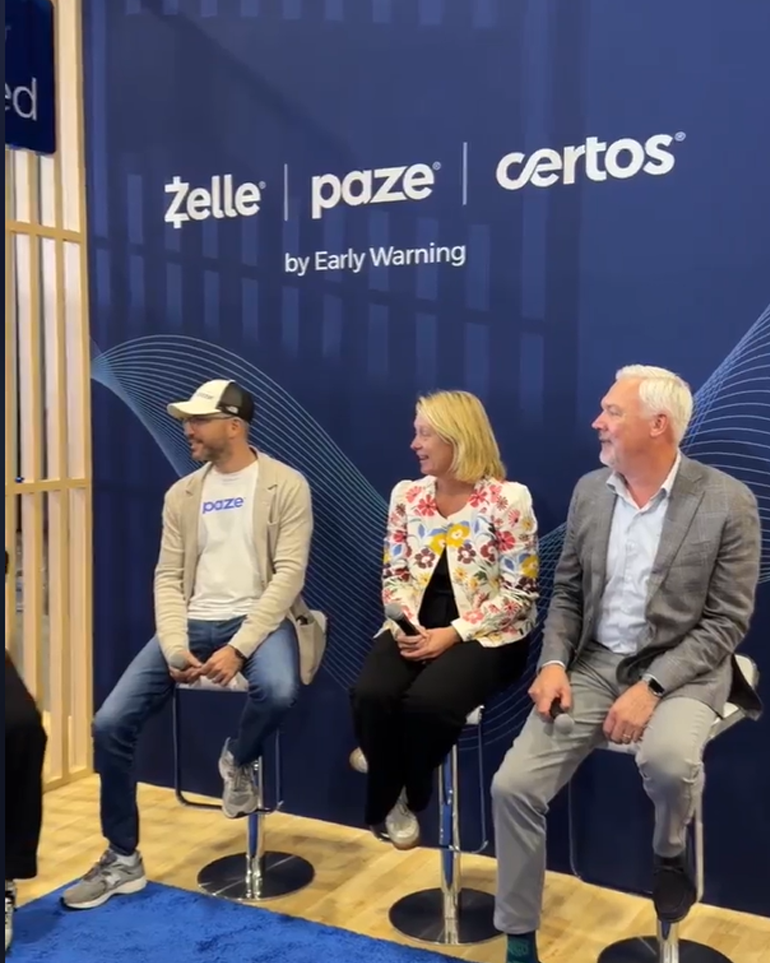 A panel of speakers from Early Warning.