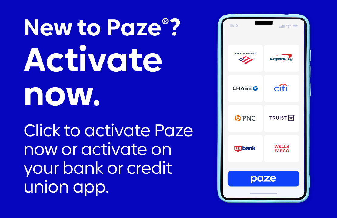 New to Paze? Activate Now.