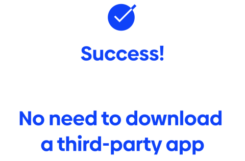success! no need to download a third party app