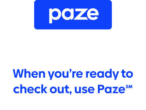 when you're ready to check out use paze
